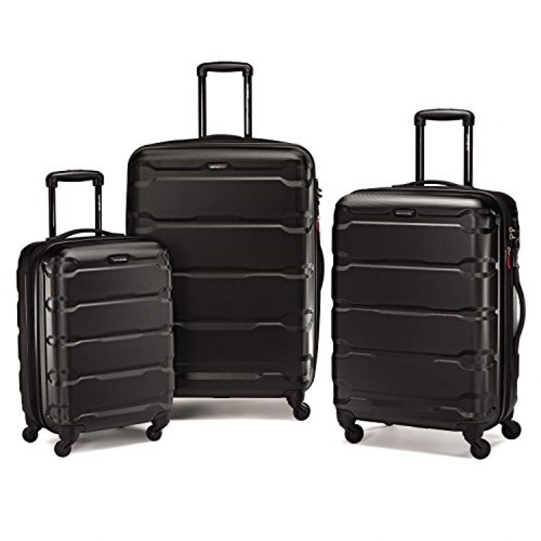 omni 3 piece teal hardside spinner luggage set