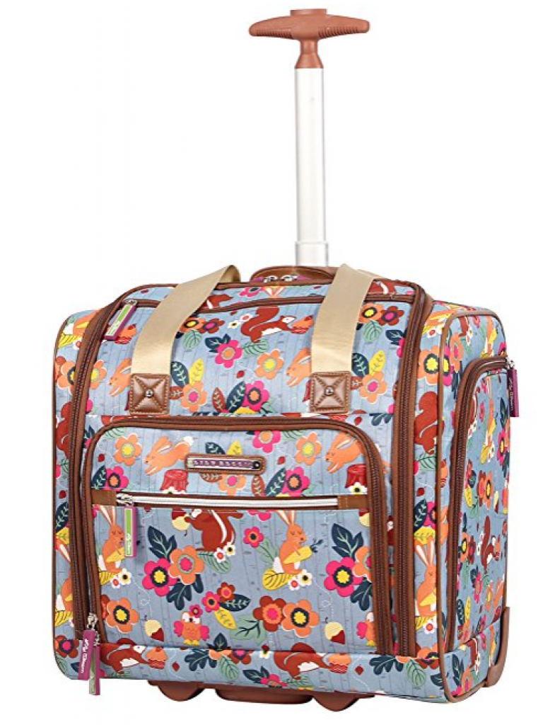 Lily Bloom Under the Seat Design Pattern Carry on Bag With Wheels