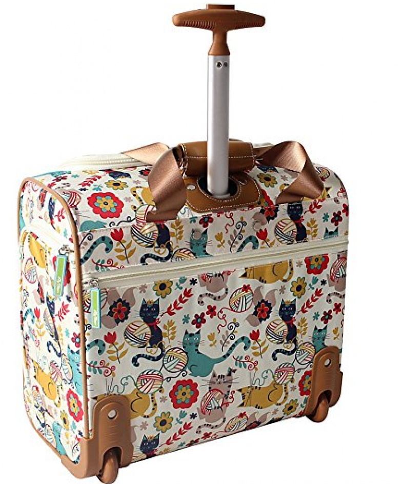 Lily Bloom Under the Seat Design Pattern Carry on Bag With Wheels