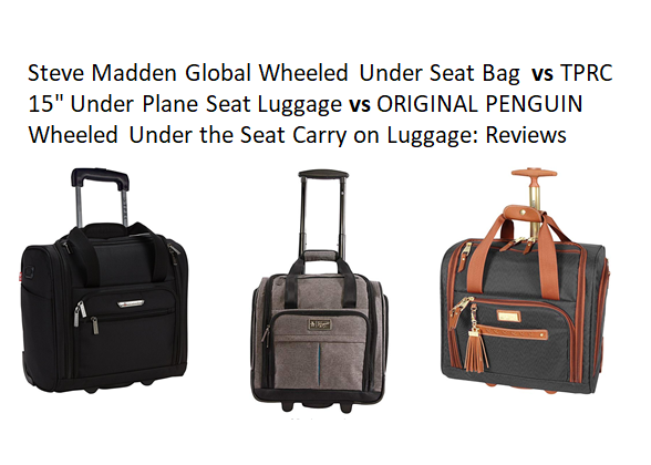 steve madden luggage wheeled suitcase under seat bag