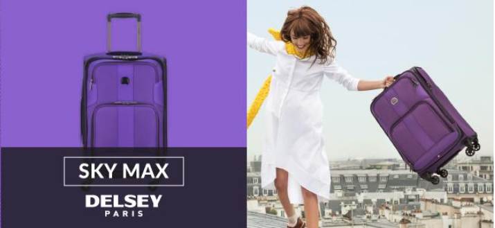 delsey purple luggage