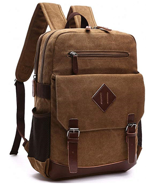 kenox canvas school college backpack