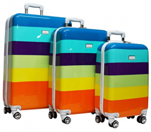 nicole miller rainbow luggage