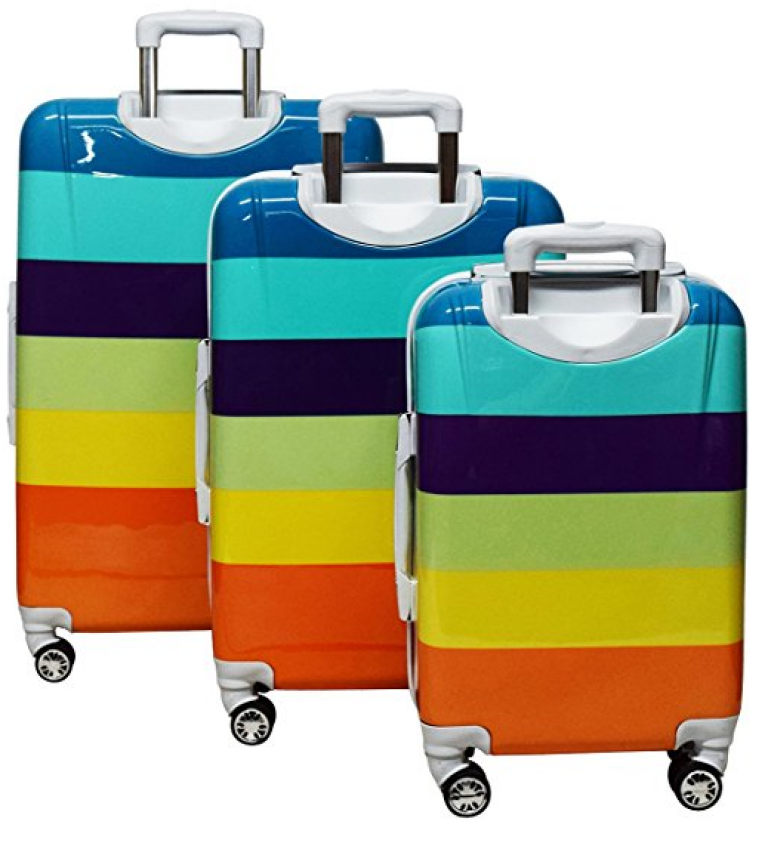 Nicole Miller Rainbow Luggage Hard-Sided 3-Piece Spinner Set Review ...