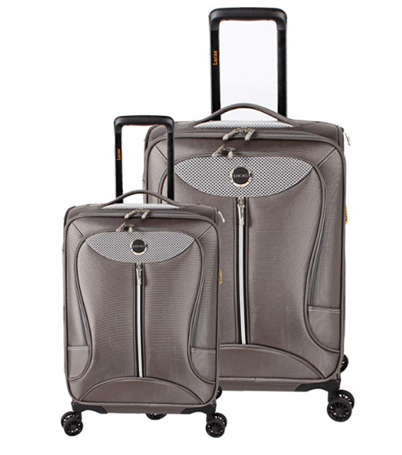 Lucas Luggage Adrenaline 2 Piece Softside Expandable Spinner Suitcase Set Review 2020 Luggage