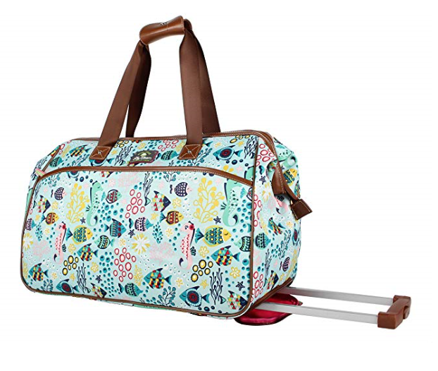 Lilly Bloom 14inch Designer Wheeled Duffel CarryOn Reviews 2020