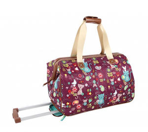 Lily Bloom Luggage Designer Pattern Suitcase Wheeled Duffel Carry On Bag 22in, Raking It In 