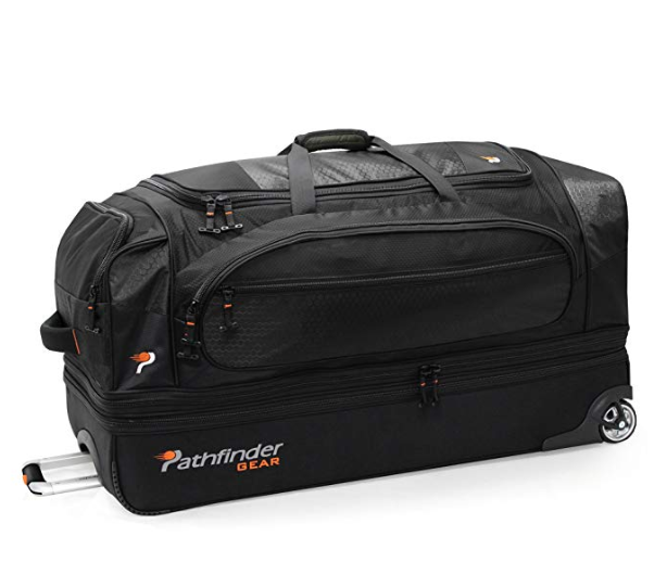 pathfinder gear 22 inch rolling drop bottom duffel