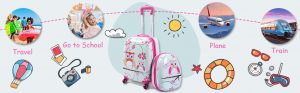 Goplus 2Pc Kids Carry On Luggage Set