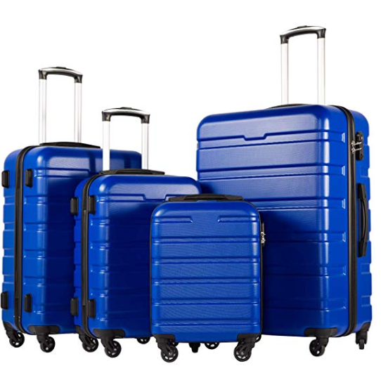 coolife luggage 3 piece set suitcase spinner