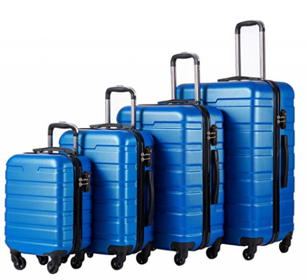 Coolife Luggage 3 Piece Set Suitcase Spinner Hardshell Lightweight TSA ...