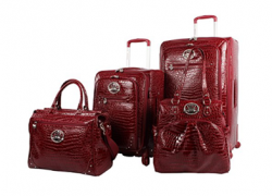 Kathy Van Zeeland Croco PVC Luggage Set 4 Piece Review