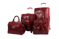 Kathy Van Zeeland Croco PVC Luggage Set 4 Piece Review
