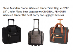 Steve Madden Global Wheeled Under Seat Bag vs TPRC Under Seat Luggage vs ORIGINAL PENGUIN Wheeled Under Seat Carry on Luggage: Reviews