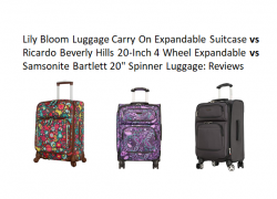 Lily Bloom Luggage Carry On Suitcase vs Ricardo Beverly Hills 20-Inch 4 Wheel Expandable vs Samsonite Bartlett 20″ Luggage: Reviews