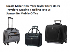 Nicole Miller New York Taylor Carry On Spinner Briefcase vs Travelpro Maxlite 4 Rolling Tote vs  Samsonite Women’s Mobile Office: Reviews