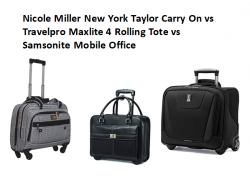 Nicole Miller New York Taylor Carry On Spinner Briefcase vs Travelpro Maxlite 4 Rolling Tote vs  Samsonite Women’s Mobile Office: Reviews